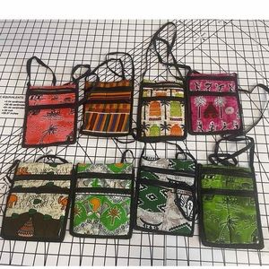 AFRICAN CROSS BODY FABRIC BAG. Assorted 2 pieces per order